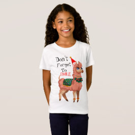 クリスマスのラマ Tシャツ