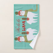 クリスマスのラマFaのLaのLa ハンドタオル (ハンドタオル)