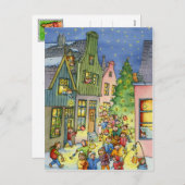 クリスマスのランタンの郵便はがき シーズンポストカード (正面/裏面)