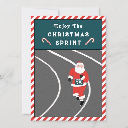 クリスマスのランニングカードが面白い (正面)
