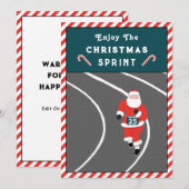 クリスマスのランニングカードが面白い (正面/裏面)