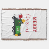 クリスマスのリサイクルごみ収集車  スローブランケット (正面)