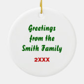 クリスマスのリサイクル品 セラミックオーナメント (裏面)