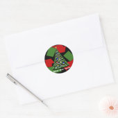 クリスマスのリサイクル品 ラウンドシール (封筒)