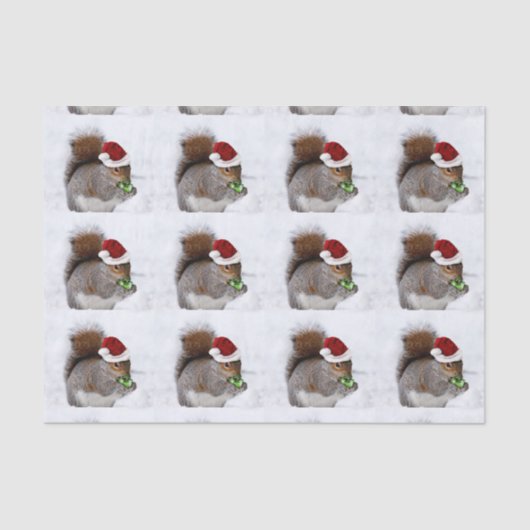 クリスマスのリスのティッシュペーパー 薄葉紙 (正面)