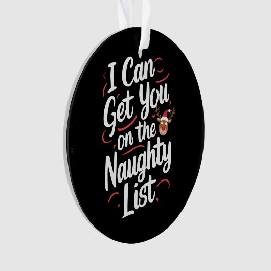 クリスマスのリストにいけな載せおもしろいる オーナメント (正面)