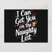 クリスマスのリストにいけな載せおもしろいる シーズンポストカード (正面)