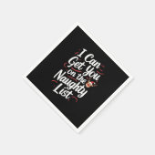 クリスマスのリストにいけな載せおもしろいる スタンダードカクテルナプキン (角)