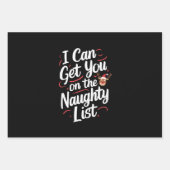 クリスマスのリストにいけな載せおもしろいる ラッピングペーパーシート (正面)