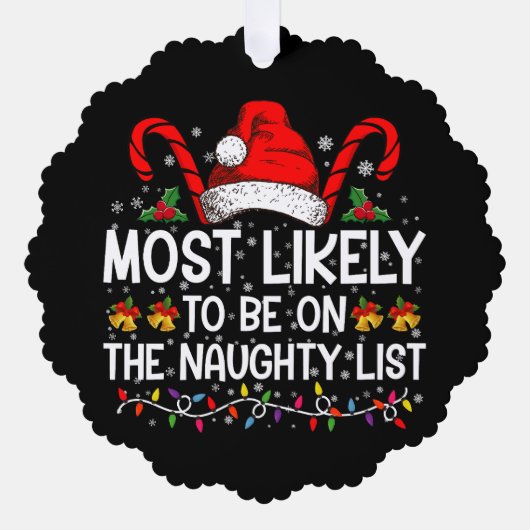 クリスマスのリストに載るいけな可能性が高い オーナメントカード (正面)