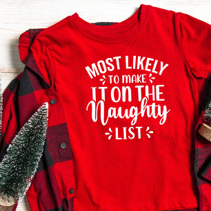 クリスマスのリストを作るいけな可能性が最も高い子供 Tシャツ
