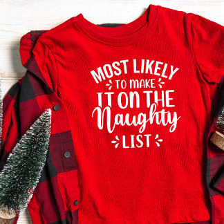 クリスマスのリストを作るいけな可能性が最も高い子供 Tシャツ