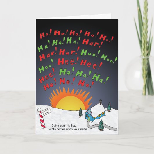 クリスマスのリスト シーズンカード (正面)