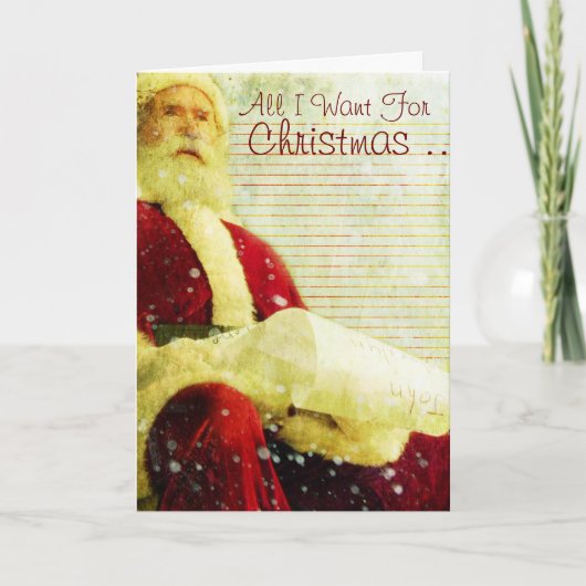 クリスマスのリスト シーズンカード (正面)