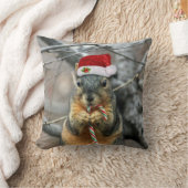 クリスマスのリス クッション (ブランケット)