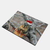 クリスマスのリス ドアマット (アングル)