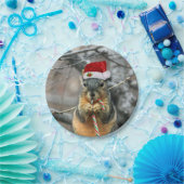 クリスマスのリス ペーパープレート (パーティー)