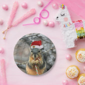 クリスマスのリス ペーパープレート (パーティー)