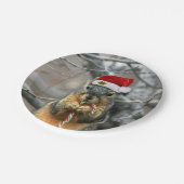 クリスマスのリス ペーパープレート (アングル)