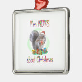 クリスマスのリス メタルオーナメント (左)