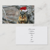 クリスマスのリス 名刺 (正面/裏面)