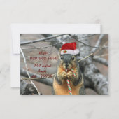 クリスマスのリス 招待状 (裏面)