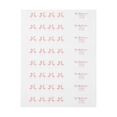 クリスマスのリターンラベルのおもしろいなフラミンゴのカップル ラップアラウンドラベル (シート)