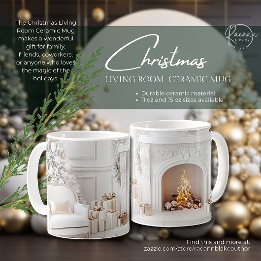 クリスマスのリビングルーム セラミックマグ コーヒーマグカップ