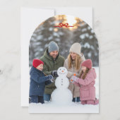 クリスマスのリボンアーチ 写真入りグリーティングカード 招待状 (裏面)