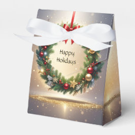 クリスマスのリースのホリデーフェイバーボックス フェイバーボックス