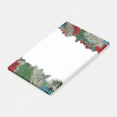 クリスマスのリースのポインセチアの花輪のポスト・イット ポストイット (アングル)