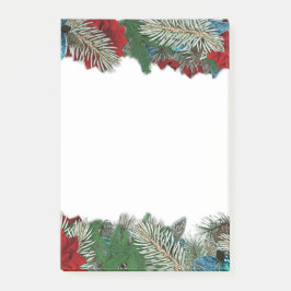 クリスマスのリースのポインセチアの花輪のポスト・イット ポストイット