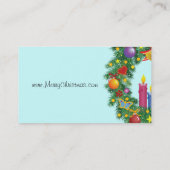 クリスマスのリースの名刺 名刺 (裏面)