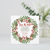 クリスマスのリースの結婚式 セーブザデート (スタンド正面)