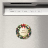 クリスマスのリース クリスマス ホリデー マグネット (インサイチュ (食洗機))