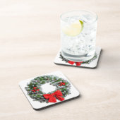 クリスマスのリース コースター (右側)