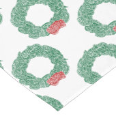 クリスマスのリース ショートテーブルランナー (コーナー)