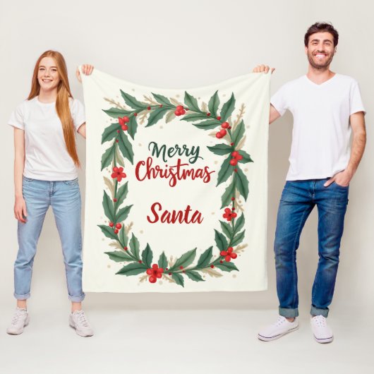 クリスマスのリース フリースブランケット (インサイチュ)