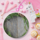 クリスマスのリース ペーパープレート (パーティー)