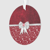 クリスマスのルビー色の赤くグランジなオーナメント オーナメント (正面)