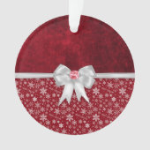 クリスマスのルビー色の赤くグランジなオーナメント オーナメント (正面)
