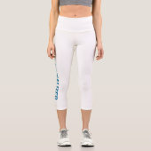 クリスマスのレギンスパーソナライズされたのウェイストキャプリス カプリレギンス (正面)