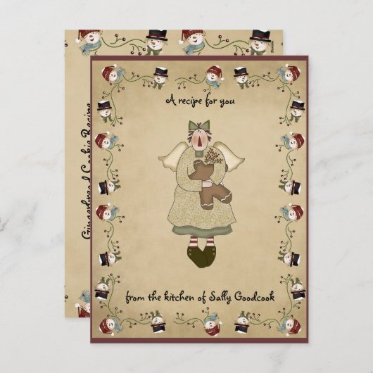 クリスマスのレシピは郵便はがきを梳きます シーズンポストカード (正面/裏面)