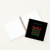 クリスマスのレシピ名言スナックテスター ノートブック (内部)