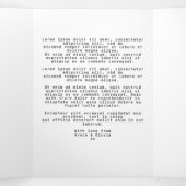 クリスマスのレズビアンカップルと犬と雪だるまのパーソナライズされた 三つ折りクリスマスカード (内部中)