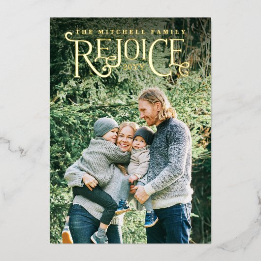 クリスマスのレターレクイース 箔シーズンカード (正面)