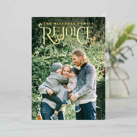 クリスマスのレターレクイース 箔シーズンカード (立ち正面)