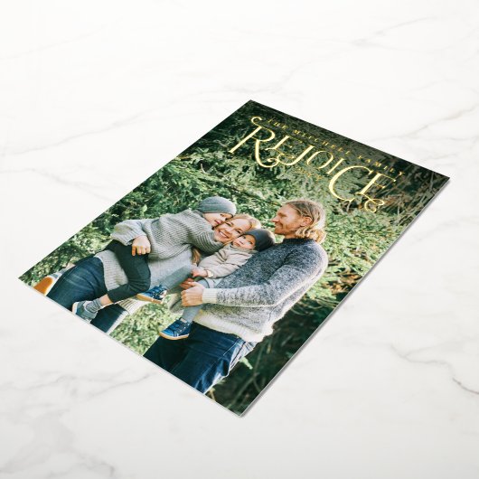 クリスマスのレターレクイース 箔シーズンカード (回転した状態)