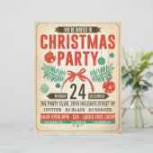 クリスマスのレトロのパーティーのフライヤ レターヘッド (スタンド正面)