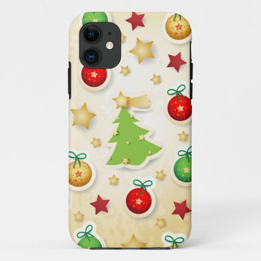 クリスマスのレトロパターン Case-Mate iPhoneケース (裏面)